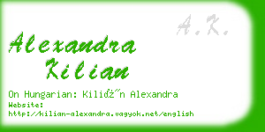 alexandra kilian business card